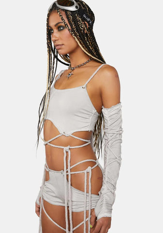 Compression Rope Crop Top & Gloves Set