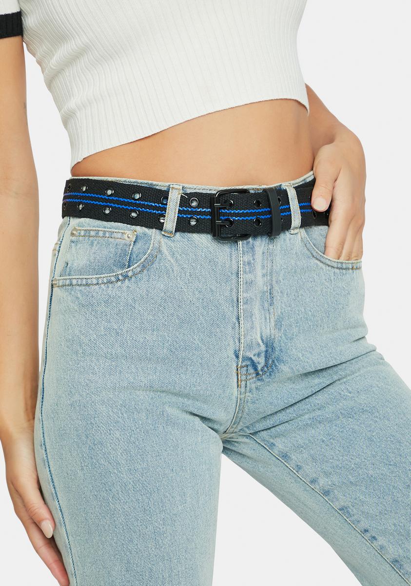 Royal Ride Fast Striped Canvas Belt