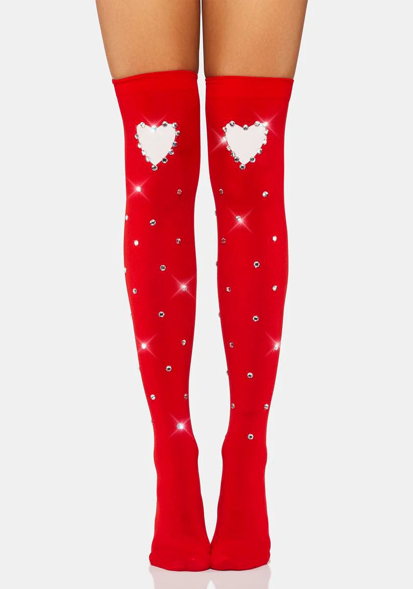 Virtual Kiss Thigh High Socks