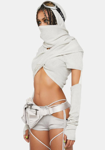 Compression Scarf Wrap Top