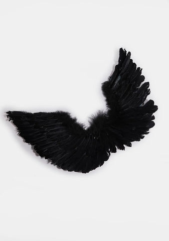 Black Feather Angel Wings