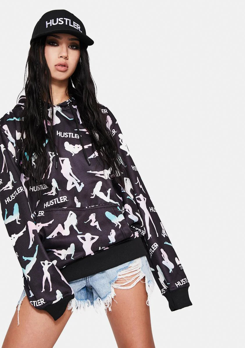 x Hustler Pattern Hoodie
