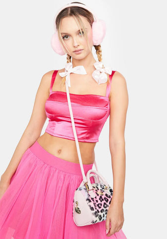 Cheetah Fur Harley Mini Barrel Bag