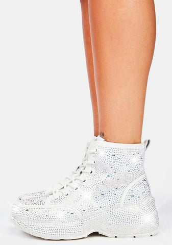 Icy Shining Queen Rhinestone Sneakers