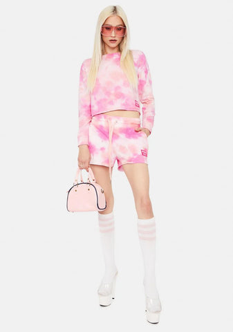 Tie Dye Cozy Fleece Lounge Shorts