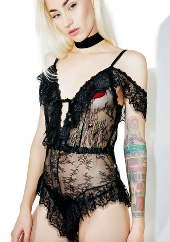 Best Behavior Lace Romper