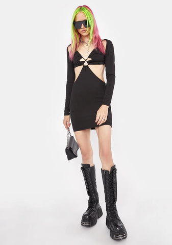 Midnight Cut It Out Mini Dress