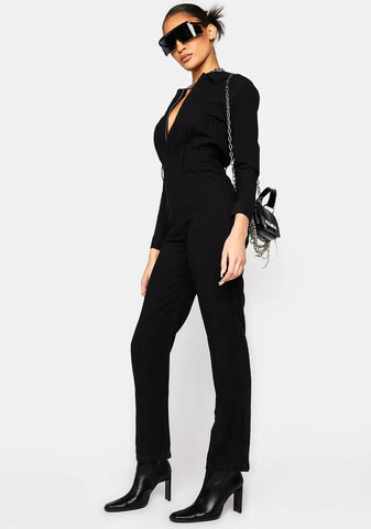 Utility Twill Zip Jumpsuit