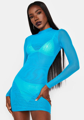 Sea Test My Patience Mesh Mini Dress