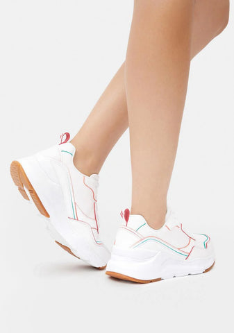 White Rovina Colorful Wayz Sneakers