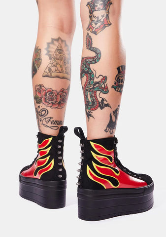 Universe On Fire Platform Boots