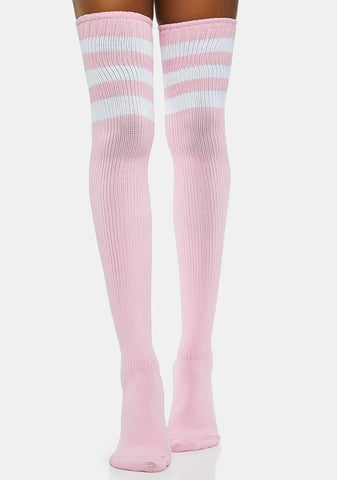 Sugar Rack 'Em Up Athletic Thigh Highs