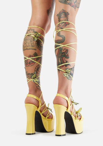 Sunny Pixie Queen Lace Up Heels