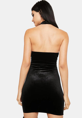 Noir Hand It Over Velvet Dress