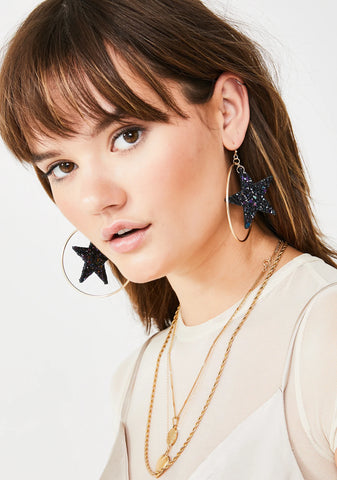 You're My Superstar Hoop Earrings