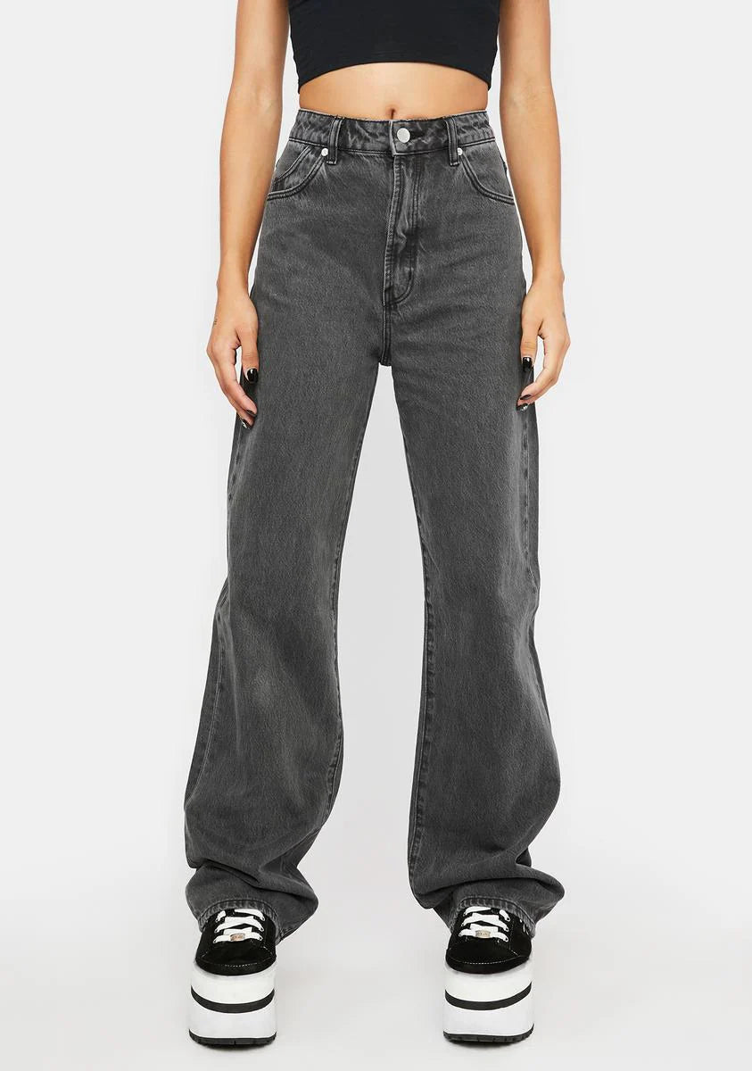 Vintage Black Heidi Wide Leg Jeans