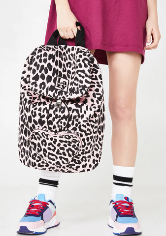 Pink Leopard Rucksack