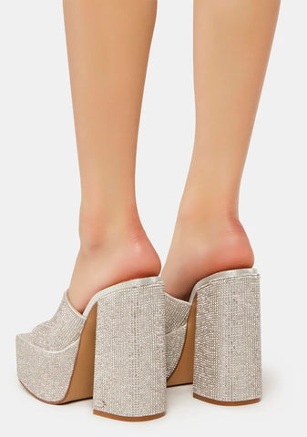 Tryx Rhinestone Platform Heels