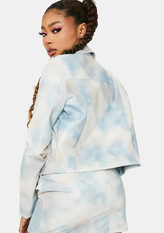 As Good As It Gets Tie Dye Moto Jacket
