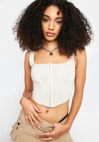 Latte In My Pocket Corset Top