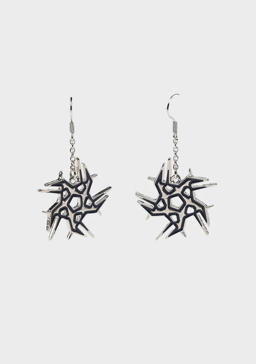 This Is For Real Ninja Star Earrings