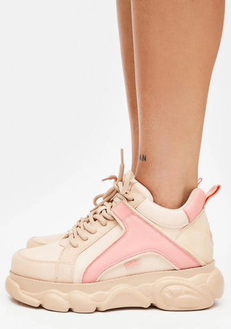 Beige Pink CLD Corin Platform Sneakers