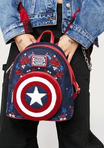 Marvel Captain America 80th Anniversary Shield Mini Backpack