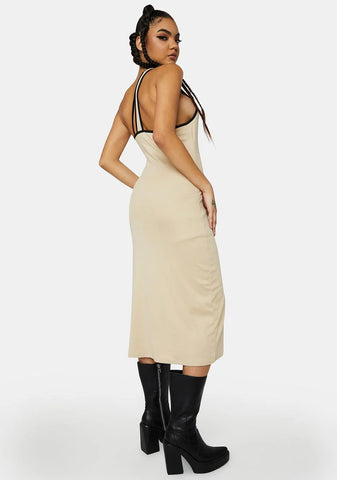 Simple Slay Asymmetric Midi Dress