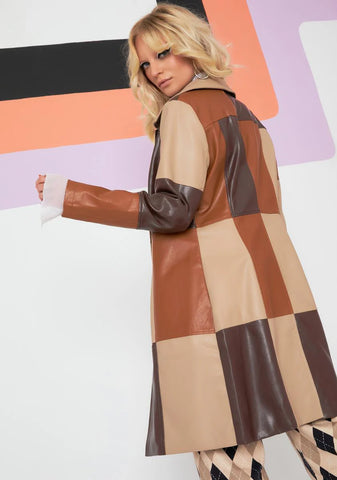 Rebel In Me Patchwork Trench Coat
