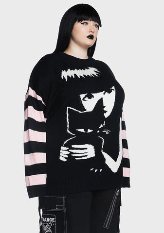Plus Brooding Besties Knit Sweater