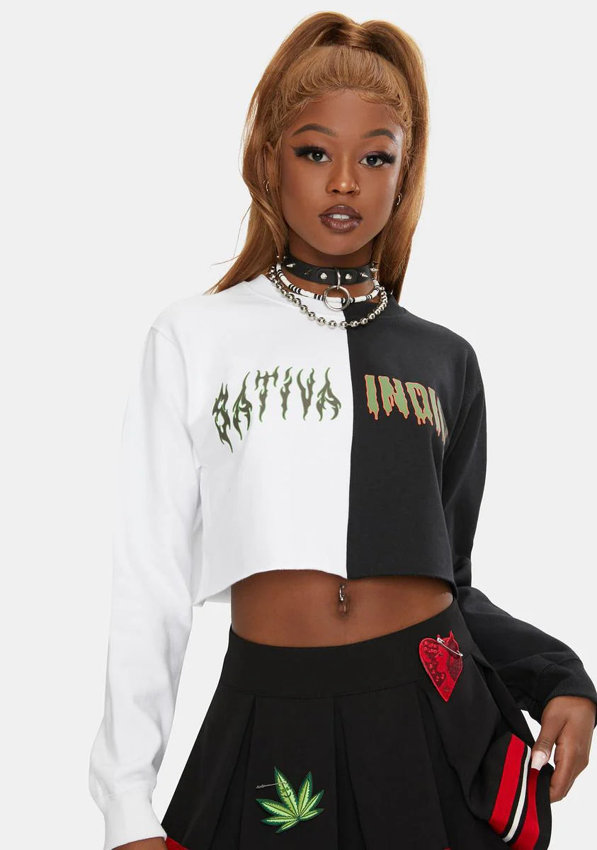 Day N Nite Cropped Sweatshirt