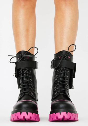 Purple Banshee Combat Boots