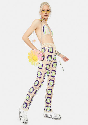 Sun Dazer Crochet Pant Set