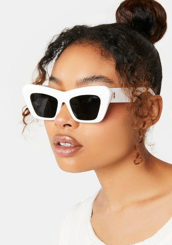 Bella White Sunglasses