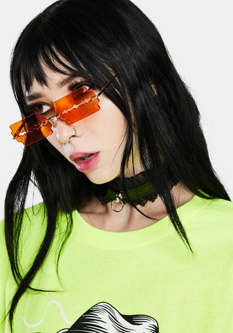 Amber Lethal Razor Blade Sunglasses