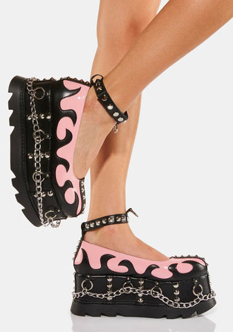 See Through Platform Mary Janes