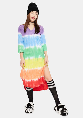 Jolly Happy Soul Tie Dye Midi Dress