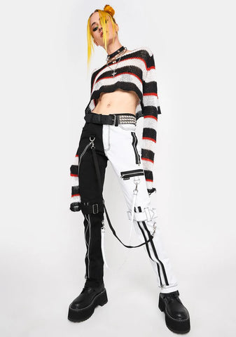 Split Leg Skinny Bondage Pants