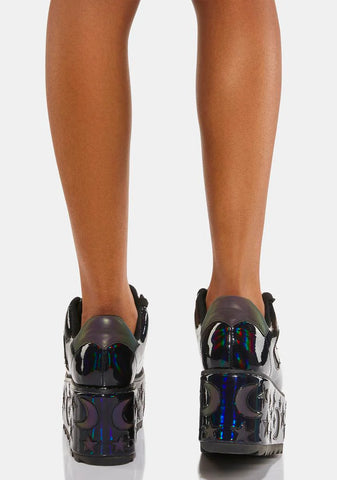 Reflective Lala Luna Platform Sneakers