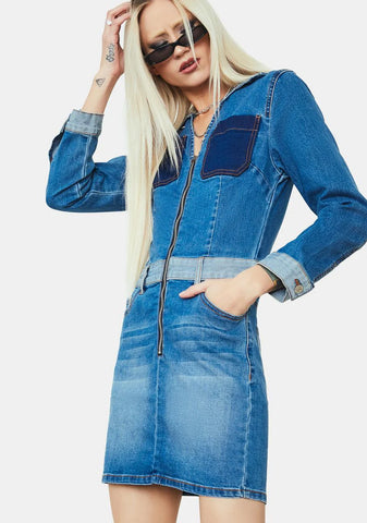 New Reputation Denim Shirt Dress
