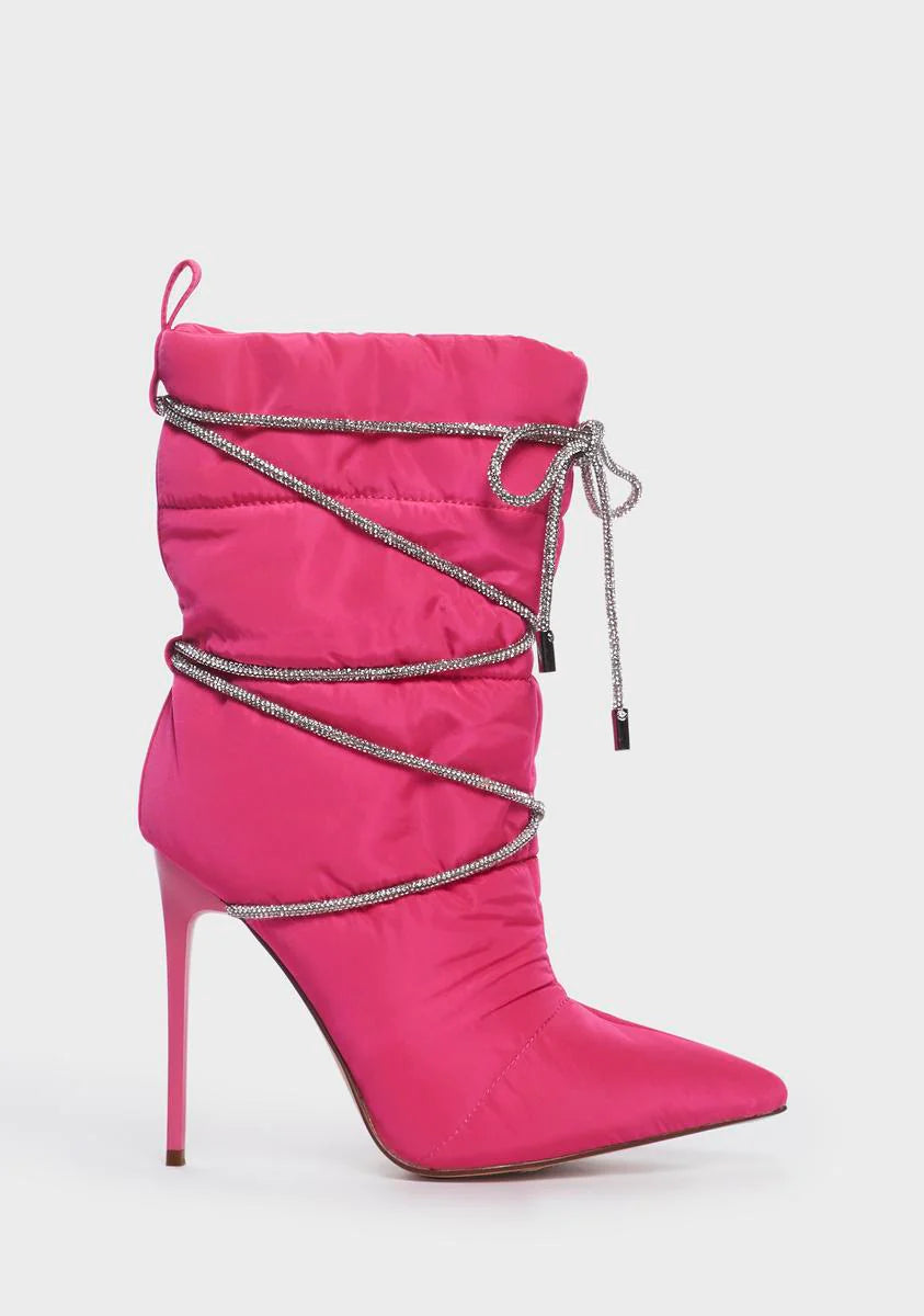 The Glam Squad Puffer Heeled Boots