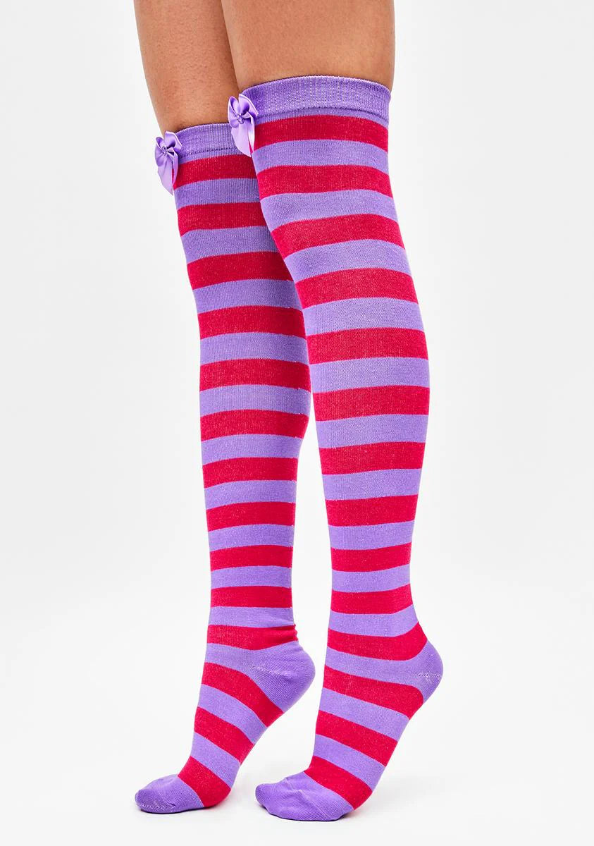 Step Out Stripe Knee High Socks