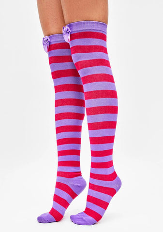 Step Out Stripe Knee High Socks