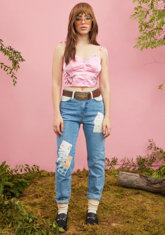 Little Wings Embroidered Bustier Top