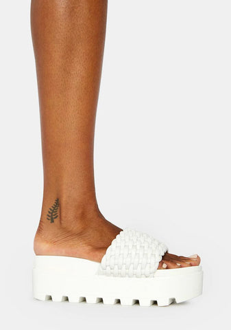 Bliss Totally True Platform Woven Slides