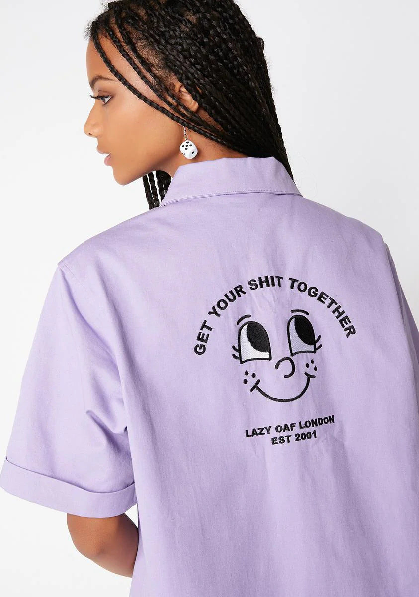 Lazy Face Shirt Dress