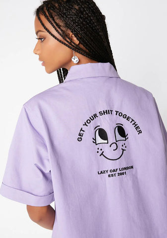Lazy Face Shirt Dress