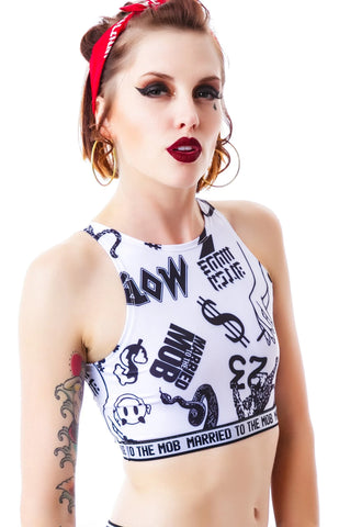 St Marks Crop Top - White