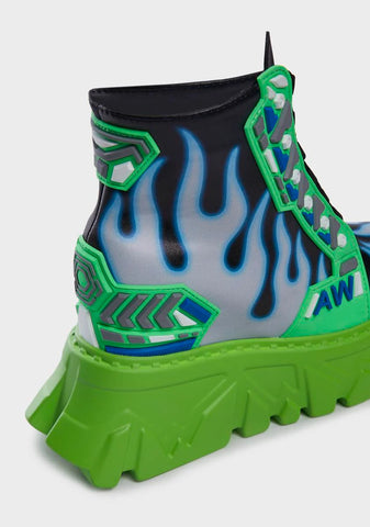 Green Gooseberry-10 Platform Sneakers