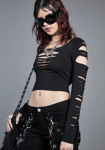 New Skin Shredded Crop Top